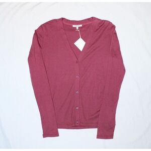 Splenid Collection Women's Button Up Henley Shirt Top V-neck Mulberry Medium